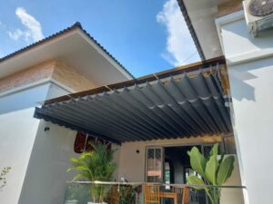 mái che sân thượng