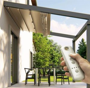 bạt mái xếp lượn sóng