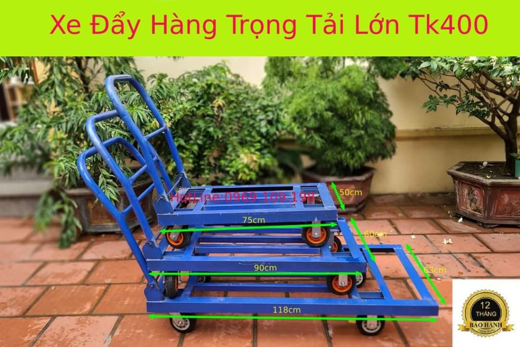hình ảnh thực tế kích thước của các xe đẩy hàng 4 bánh tiện lợi