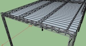 thi công mái hiên sắt