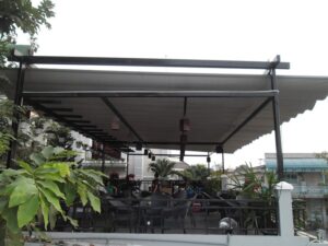 Mái che tự động hiện đại, dễ dàng điều khiển từ xa cho không gian ngoài trời