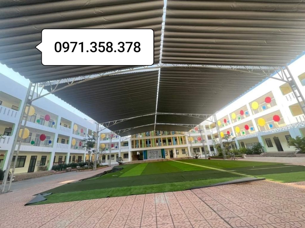 mái che trường học cho các e học sinh