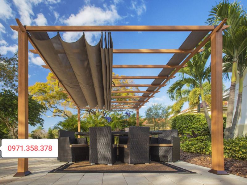  Lắp Đặt Mái Che Di Động Sân Vườn