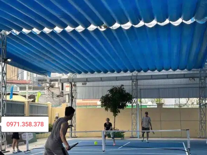 mái che di động sân pickleball TP Vinh