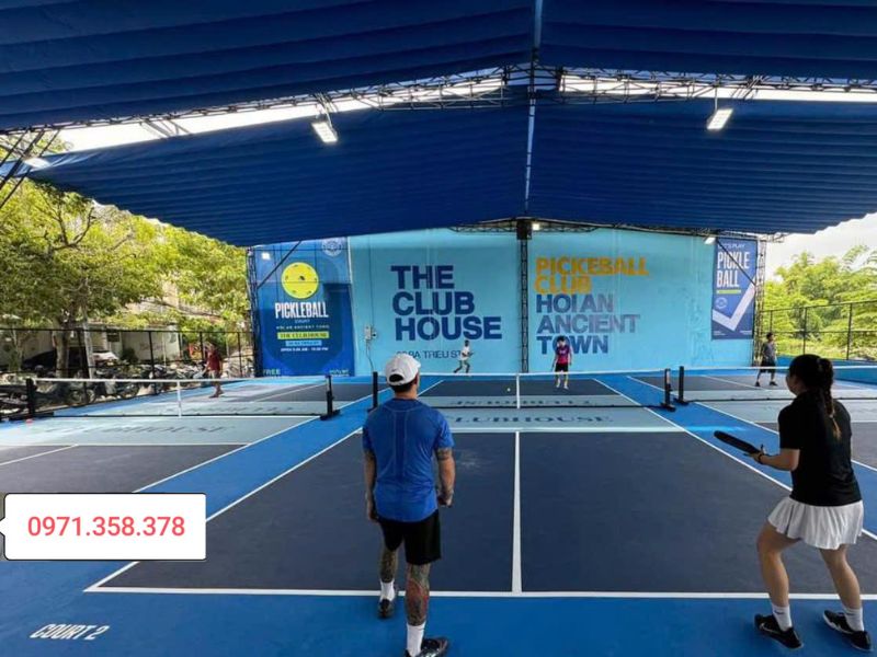 mái che di động sân pickleball TP Vinh