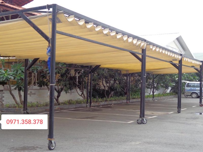 thi công mái che di động 