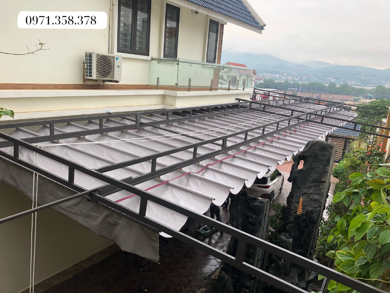 Hướng dẫn lắp đặt mái che di động