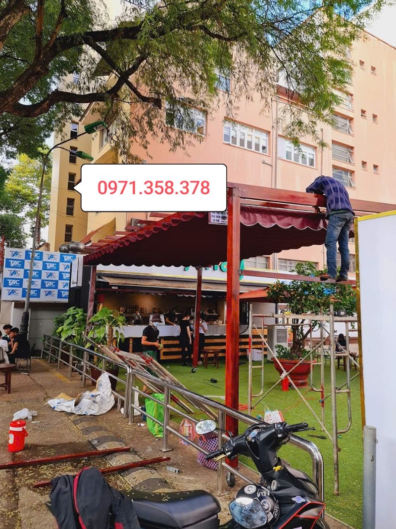 phụ kiện lắp đặt mái che di động