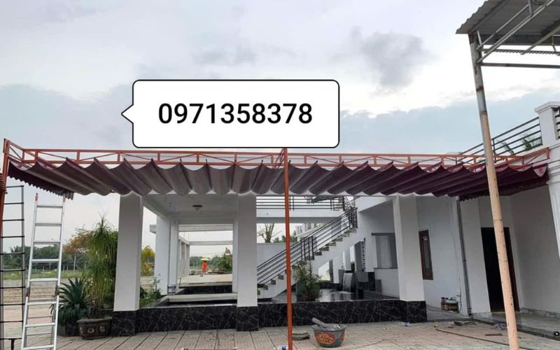 Giá bạt mái xếp lượn sóng