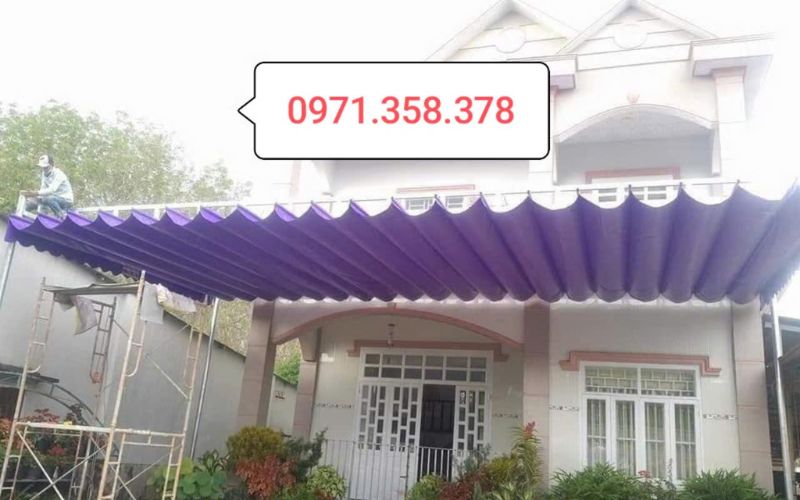 mái cuốn che mưa